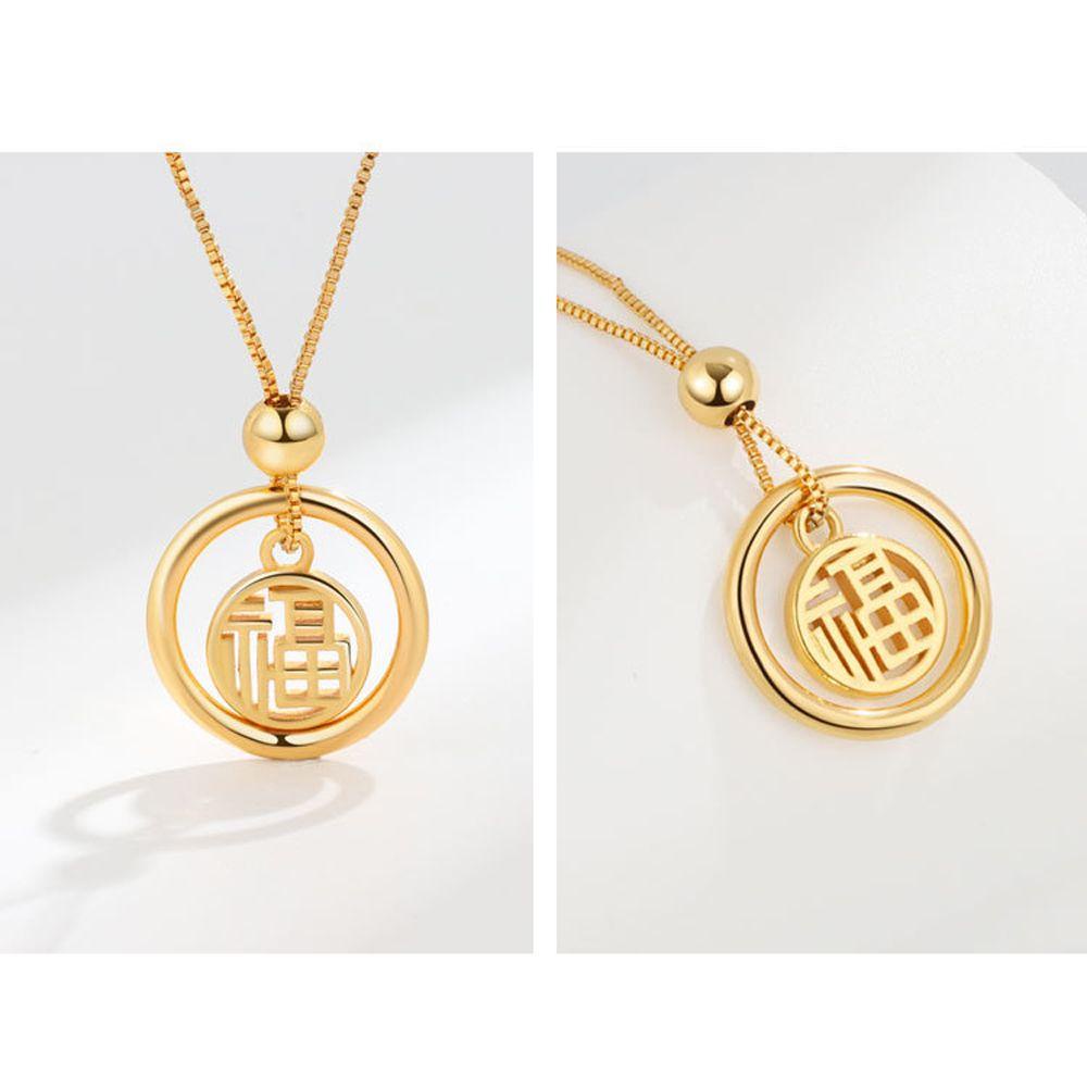 1 Dây Chuyền Nữ Mặt Hình Nhân Vật May Mắn Phong Cách Trung Hoa|Dây Chuyền Đồng Dạng Chuỗi Màu Sắc Thời Trang|Vòng Cổ Choker Thời Trang Cá Tính