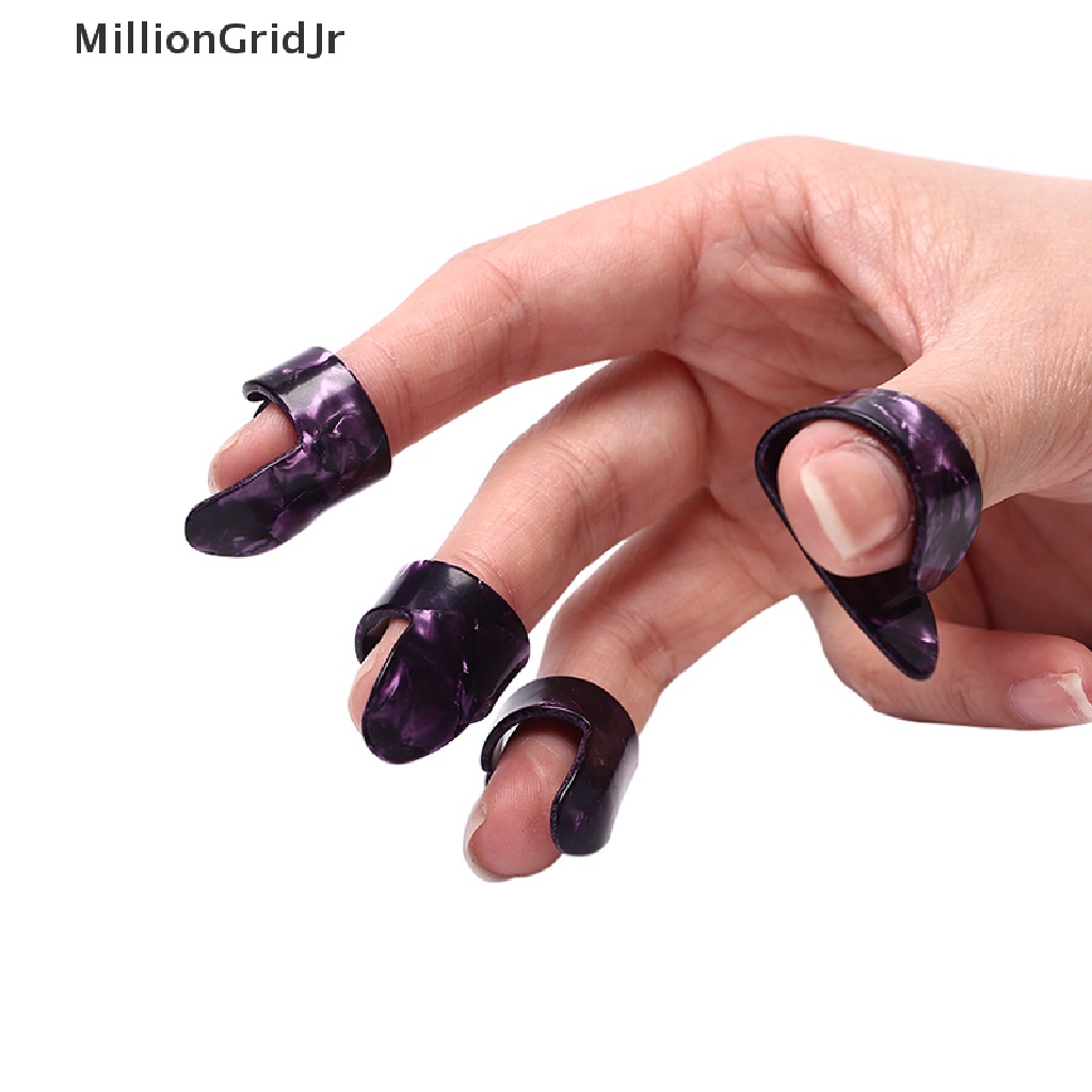 MLG 4pcs/set 1 Thumb + 3 Finger Guitar Picks Guitar Plectrums For Electric Guitar JR