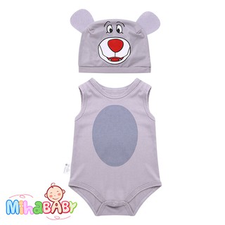 Baby Bộ Bodysuit Cho Bé Hình Gấu Xám - Winbaby - BDS08_BEAR Baby