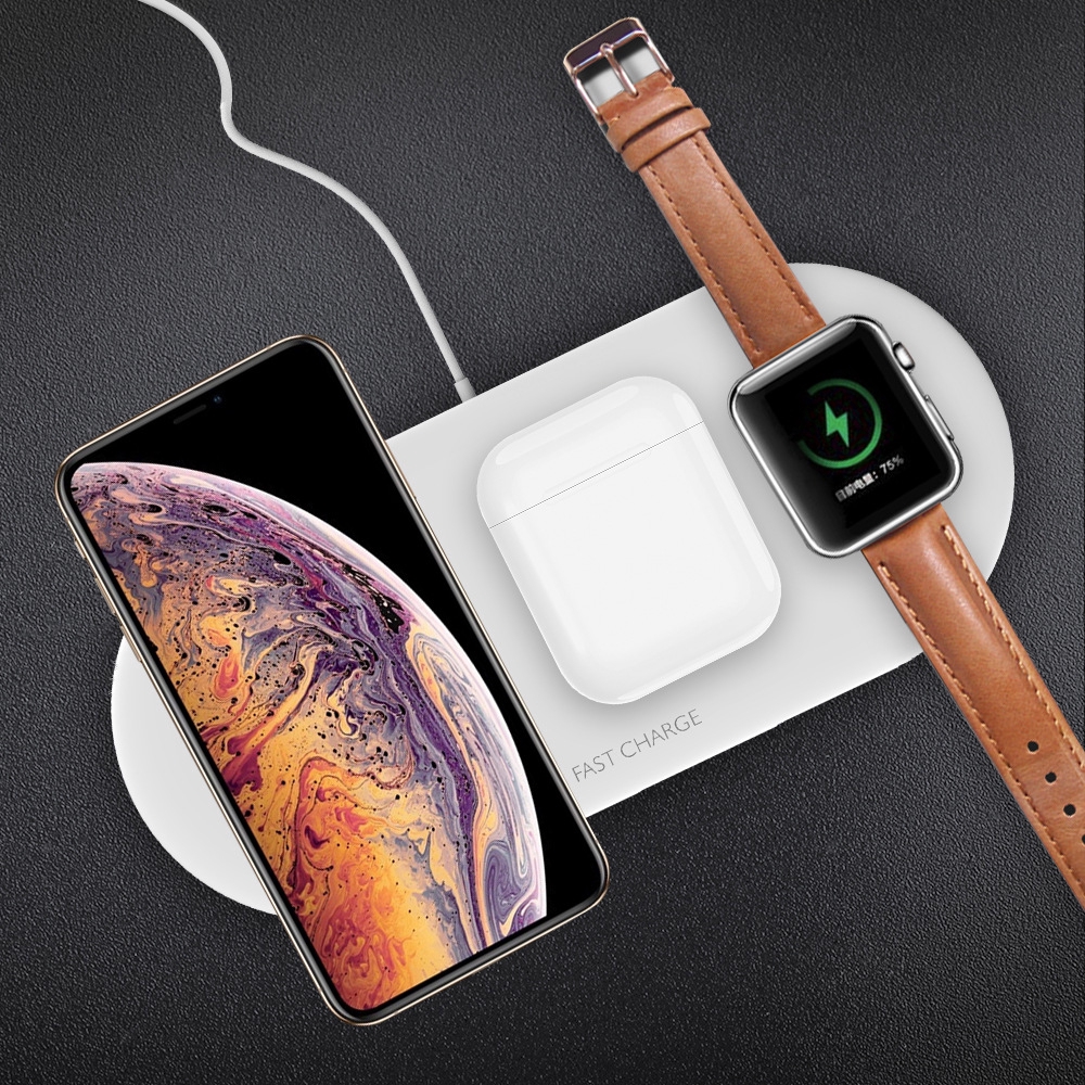 (Đang Bán) Bộ Đế Sạc Không Dây 10w 3 Trong 1 Cho Iphone Apple Watch