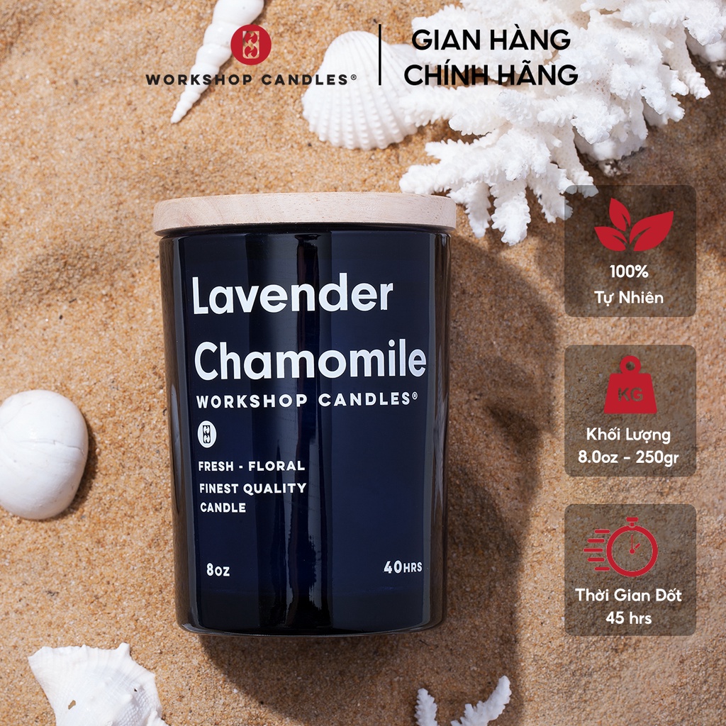 Nến thơm Lavender Chamomile Workshop Candles H&amp;H Home 8oz