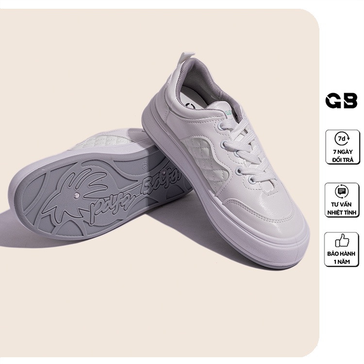 Giày Sneaker Nữ Trắng Đế Cao 3 cm giayBOM B1637