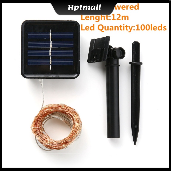 Dây Đèn LED 100 Bóng Sử Dụng Năng Lượng Mặt Trời Chống Thấm Nước Trang Trí Giáng Sinh