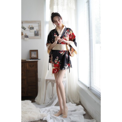 HÓT HÓT Choàng Ngủ Kimono Phong Cách Nhật Bản (Kèm Quần Chíp)