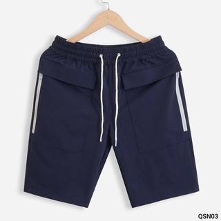 Quần Short Nam Mùa Hè Túi Dán Khóa Ngược Thời Trang ZERO