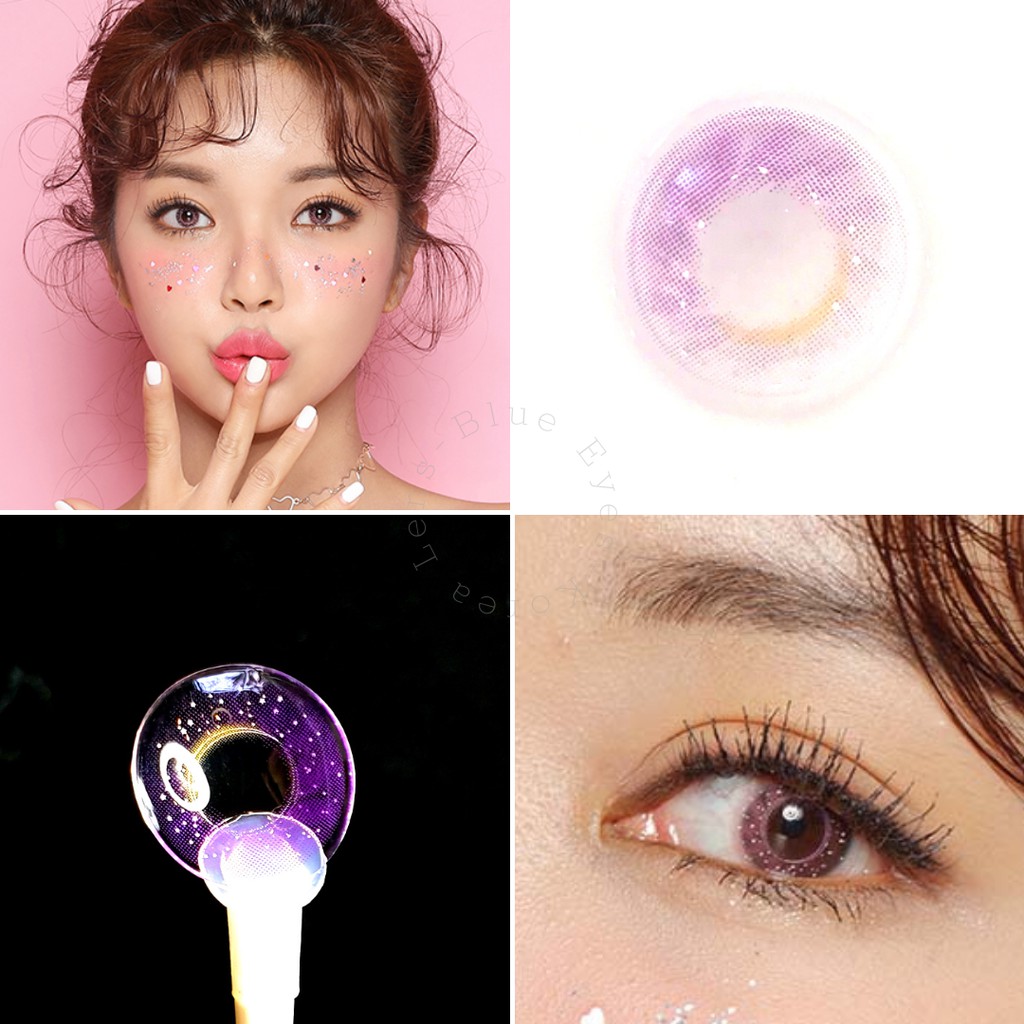 <Lens tím Hot trend> Kính áp tròng Hàn Quốc BLUE EYES STELLA VIOLET - Lens màu thời trang made in korea