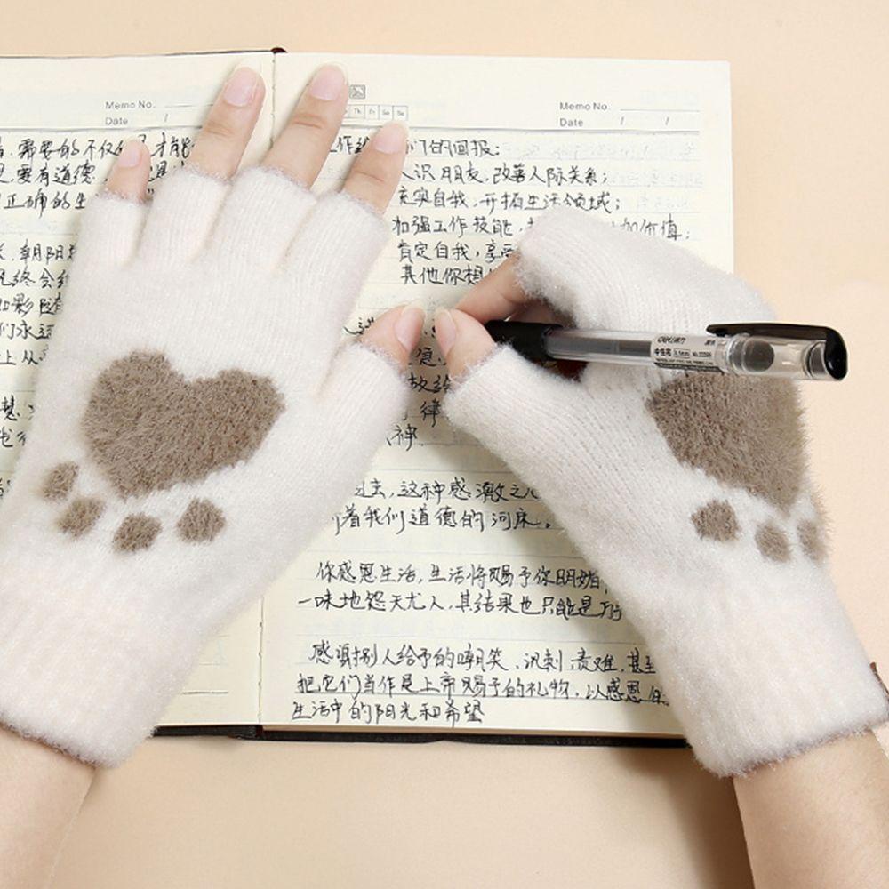 CLEOES Găng Tay Hở Ngón Giữ Ấm Mùa Đông Cho Nữ