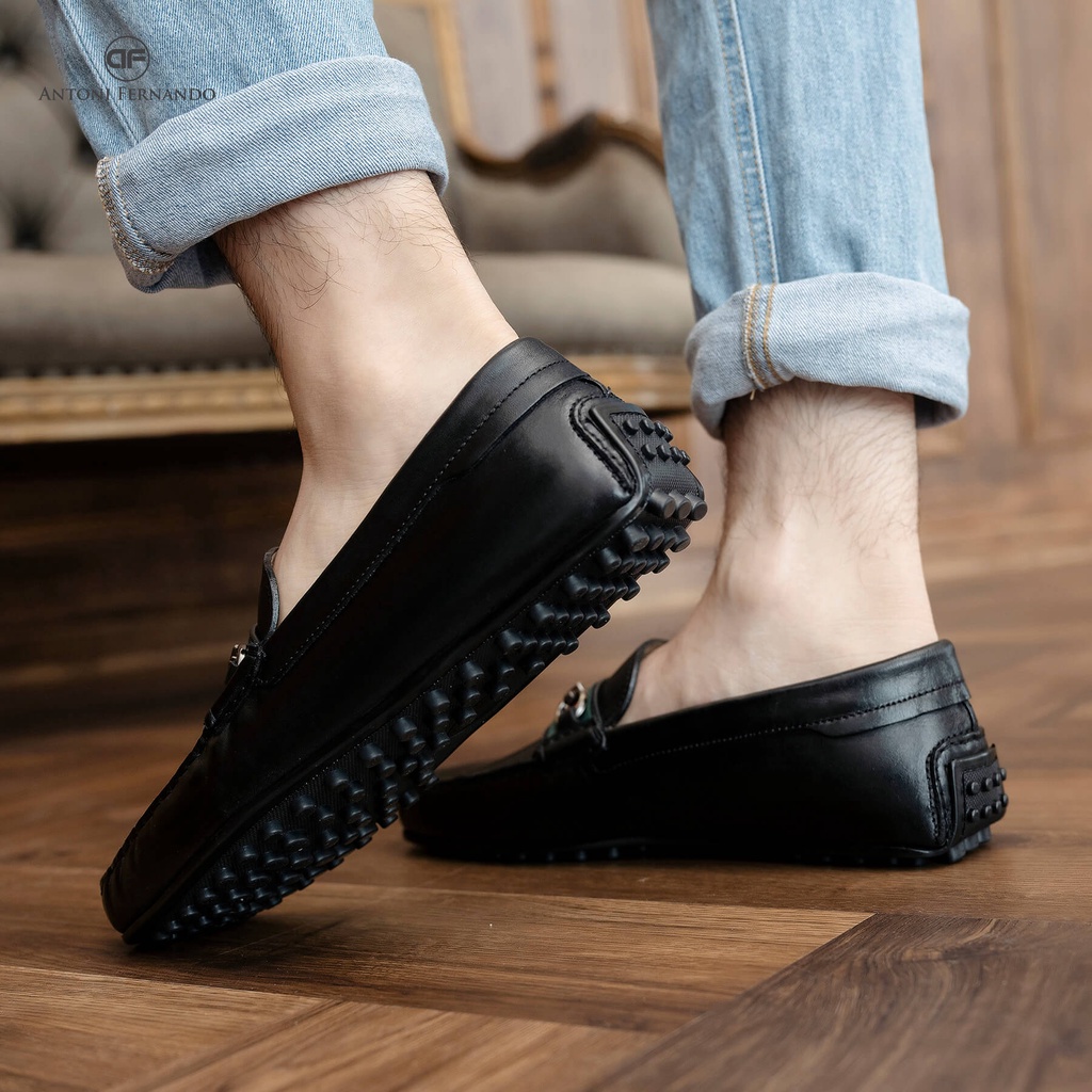 GIÀY LƯỜI NAM DA TRƠN MỀM ĐẾ DƯƠNG KHÂU MCKAY. ANTONI FERNANDO AF40451