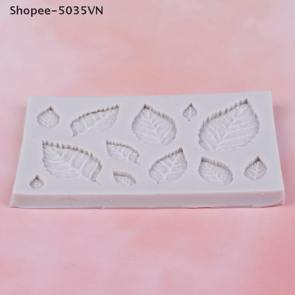 Khuôn silicone Tạo Hình Lá Hoa Hồng Làm Bánh / Xà Phòng 1.vn