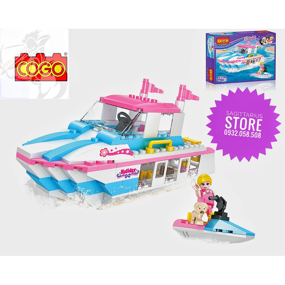 [HOT] Lego Friend COGO 4541 Lắp Ráp Du Thuyền & Ca Nô Nước ( 164 Mảnh )