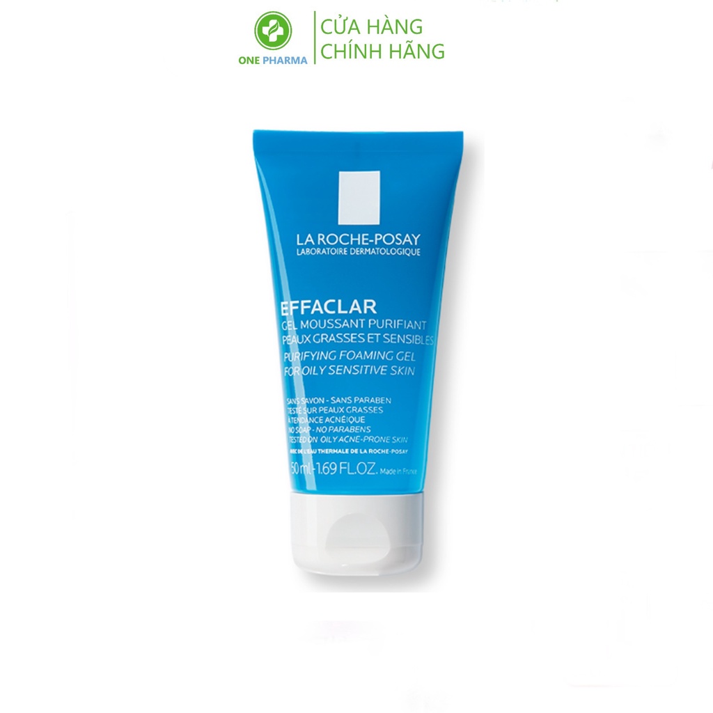 Sữa Rửa Mặt Dạng Gel Cho Da Dầu Mụn La Roche-Posay Effaclar 50ml