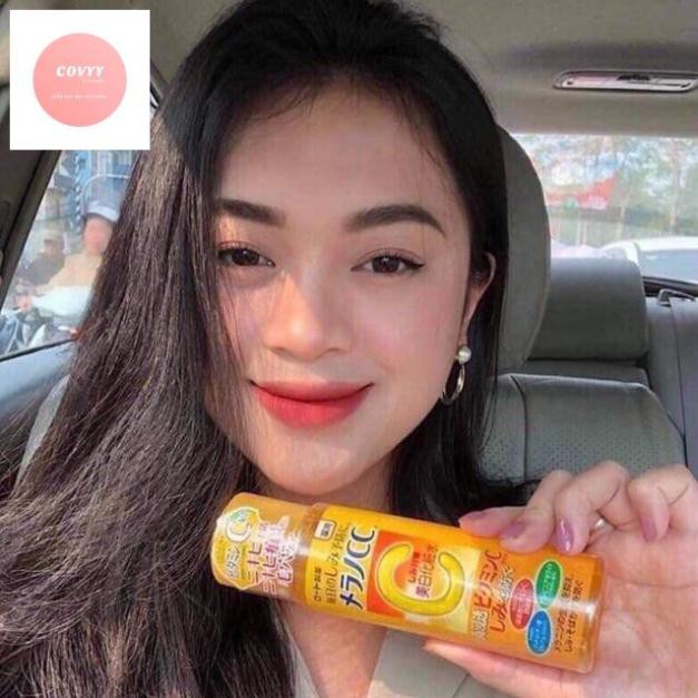 Toner Melano CC Vitamin C dưỡng ẩm trắng da mờ thâm.