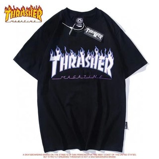 Áo thun unisex chữ lửa THRASHER