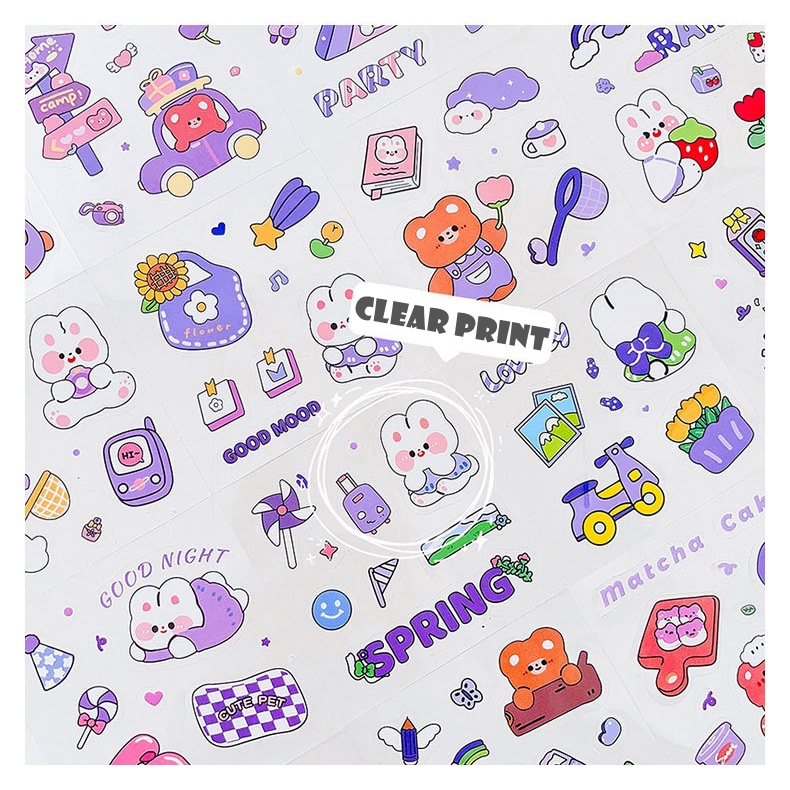 Bộ 20 Sticker Dán Trang Trí Sổ Tay Hình MOMO Girl