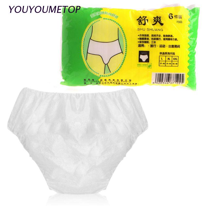 Set 6 Quần Lót Vải Không Dệt Dùng Một Lần Cho Nam Và Nữ