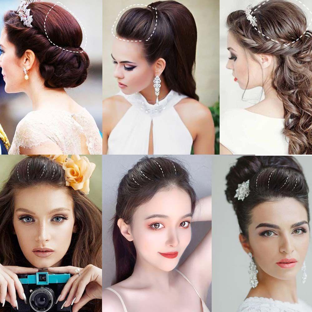 Bộ Tóc Giả Ngắn Thẳng Tàng Hình Bằng Sợi Tổng Hợp Có Đệm Nối Tóc Cho Nữ