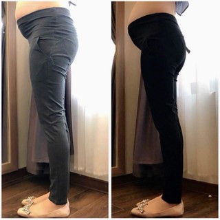 Quần Legging Cotton Loại Mỏng Mát Cho Mẹ Bầu Freesize Cho Mẹ Dưới 65kg