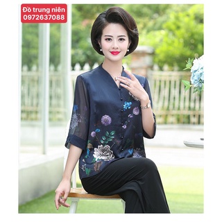 ÁO TRUNG NIÊN CHO MẸ-  ÁO LỤA