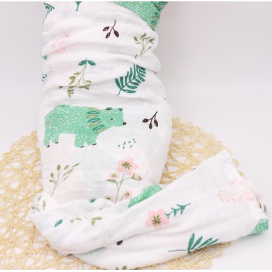 Khăn xô tắm sợi tre Muslin Swaddle - hàng xuất Nhật 100% cotton