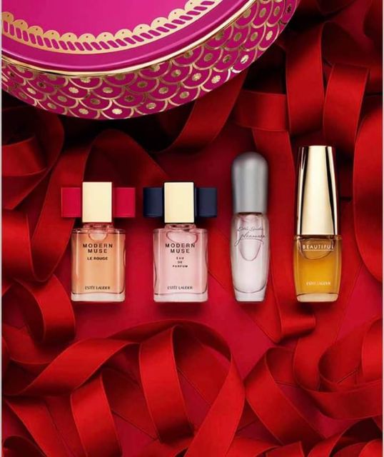 Tách set 4 chai nước hoa mini ESTEE LAUDER (Modern Muse, Modern Muse Le Rouge, Beautiful, Pleasures) - USA