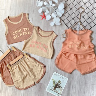Bộ ba lỗ đũi giấy màu siêu hot cho bé từ 7-20kg | ảnh thật cận chất shop chụp | qate 10