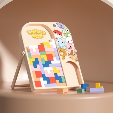 (cỡ lớn) Xếp hình tetris, đồ chơi xây dựng hình khối phát triển tư duy hình học, trí tuệ