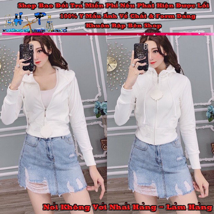 Áo Khoác Thun Cotton Cao Cấp Có Nón Phom Lửng Siêu Hót Mẫu Mới Thời Trang 2020 | BigBuy360 - bigbuy360.vn