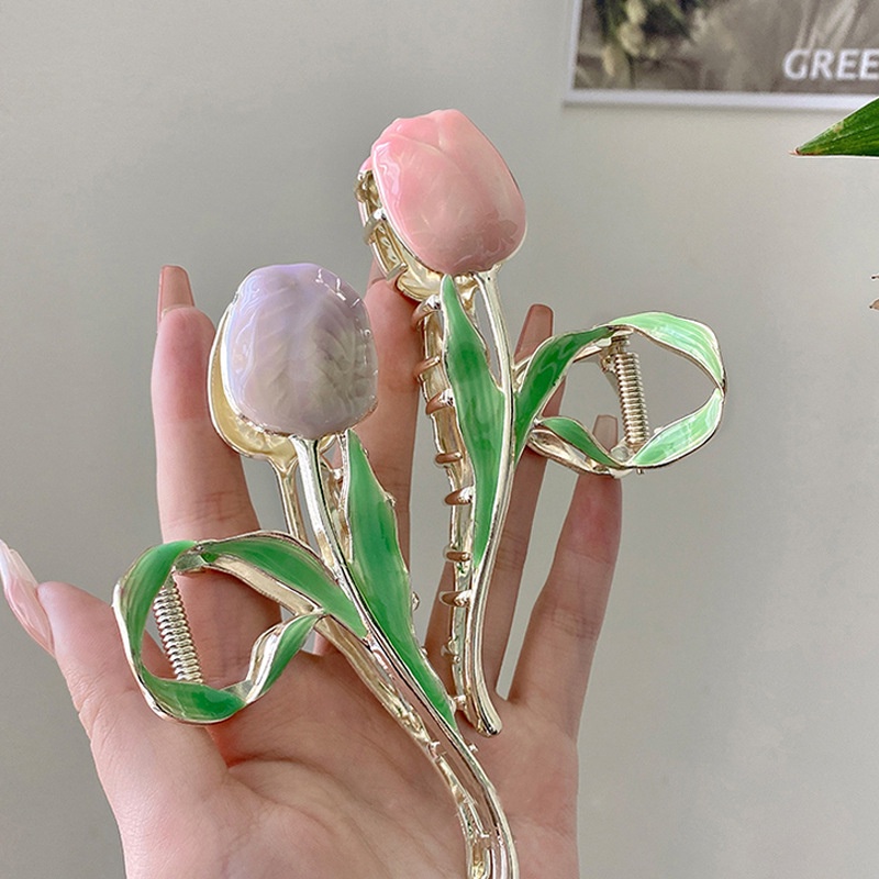 Haimeikang Kẹp tóc tulip phong cách hàn quốc mùa hè mới