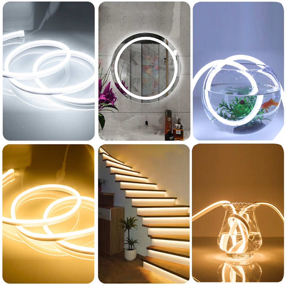 welpur Dây đèn led neon WELPUR mềm linh hoạt 220V 120 led/m dài 10M/20M trang trí nhà cửa/ngoài trời