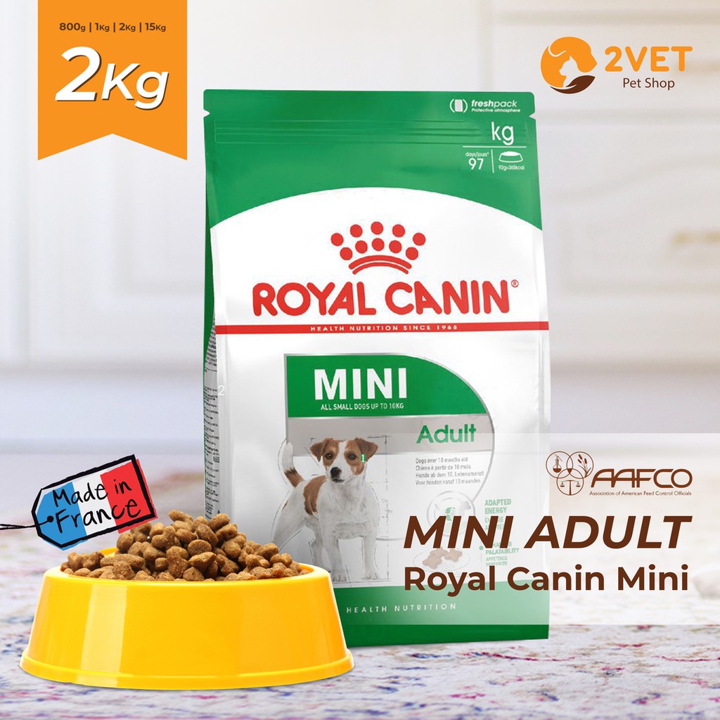 Đồ Ăn Royal Canin Mini Adult –  Thực Phẩm Hạt Khô - Thức Ăn Dành Cho Chó Nhỏ Trưởng Thành – Trọng Lượng Gói 2Kg