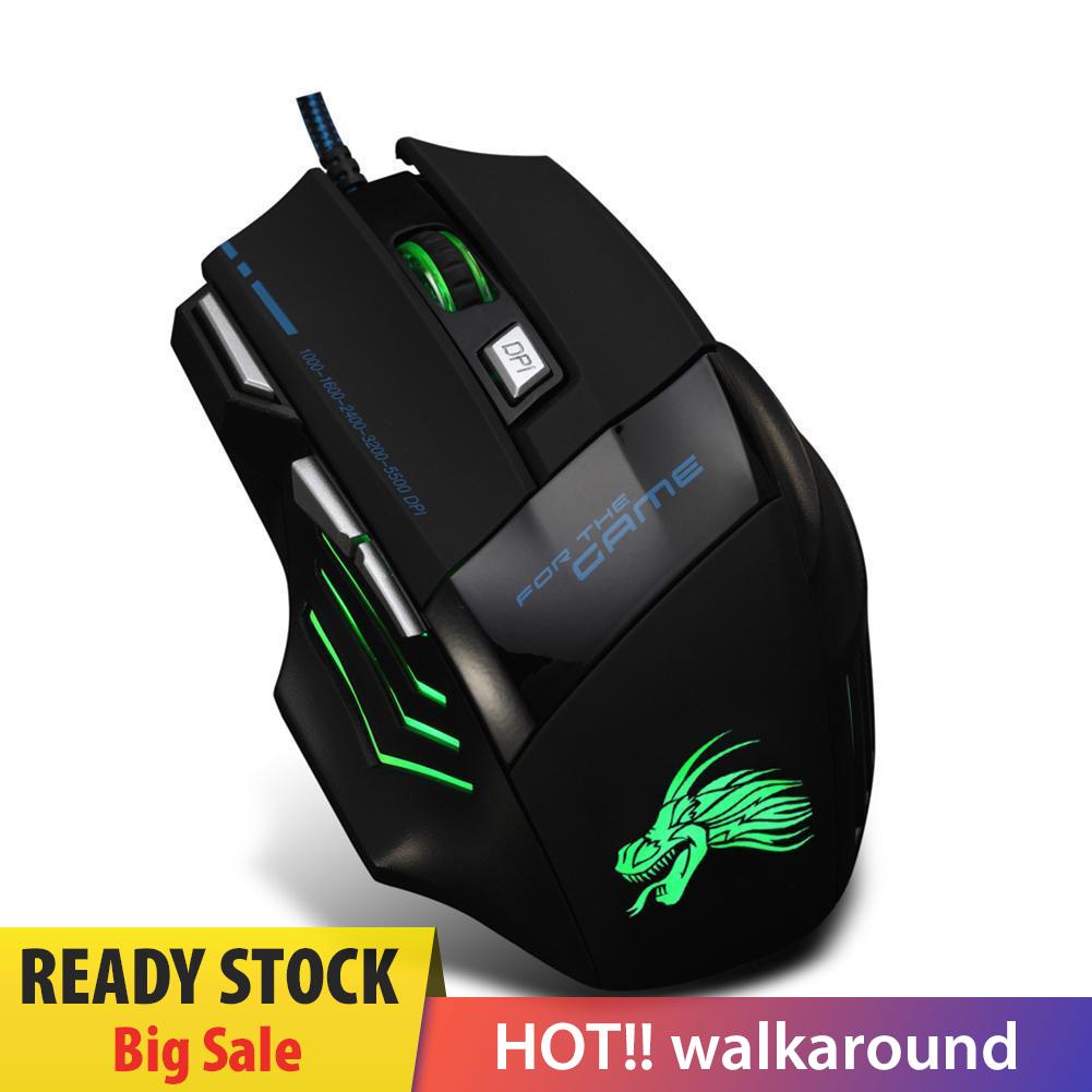 Chuột Quang Chơi Game Có Dây 5500dpi 7 Nút Bấm