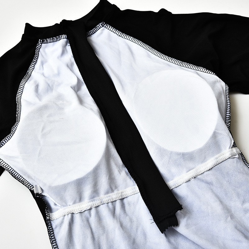 Bikini Áo Tắm Đồ Bơi Nữ 1 Mảnh dài tay đen phối sọc trắng kín đáo quyến rũ  1 đổi 1 có video thật 100% | LM004 | BigBuy360 - bigbuy360.vn