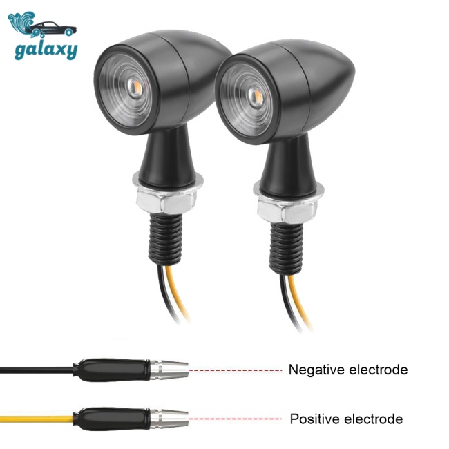 1 Cặp Đèn Led Xi Nhan Mini Chống Nước Chống Trầy Xước Bằng Nhôm Phong Cách Retro Cho Xe Mô Tô