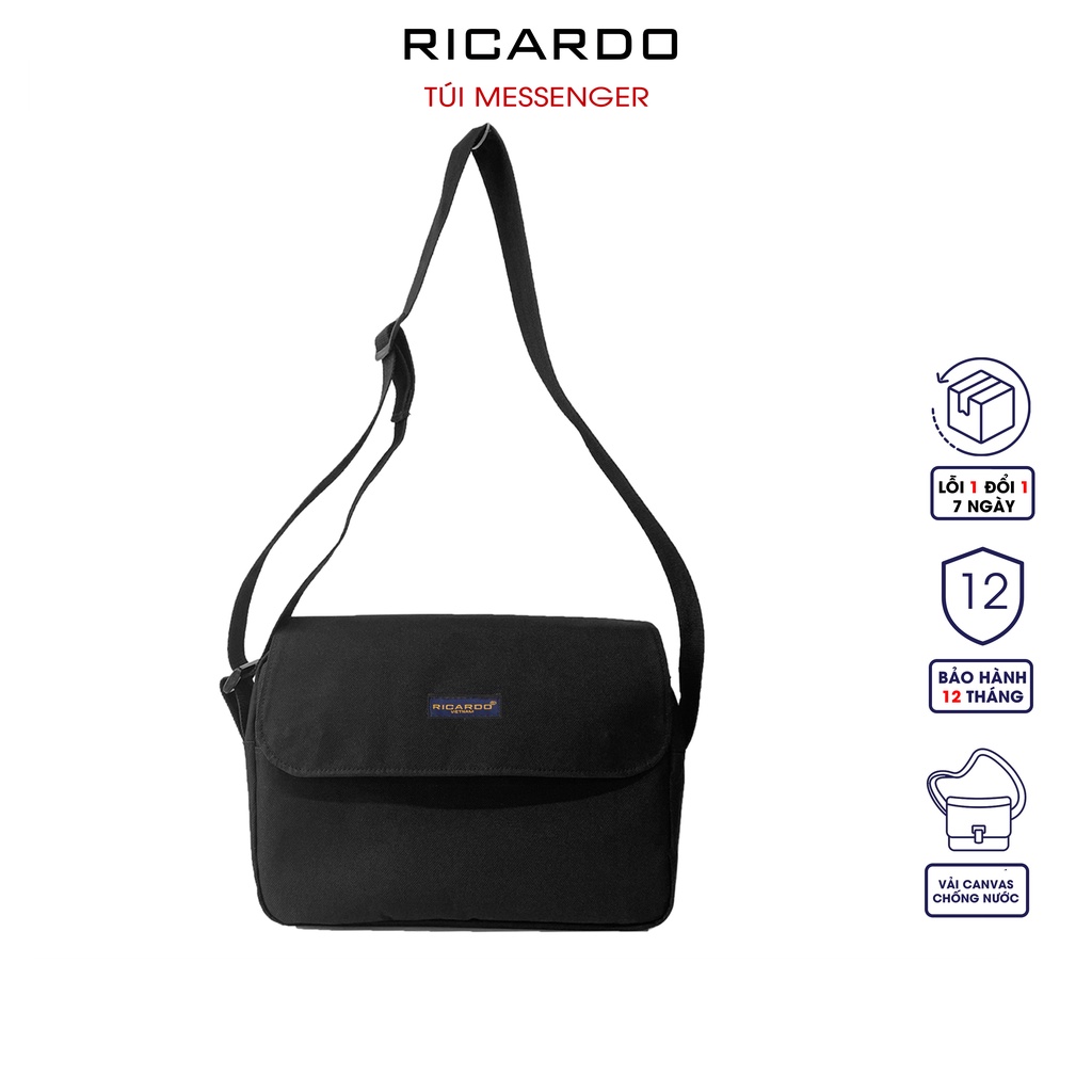 Túi đeo chéo unisex nam nữ Messenger vải oxford cao cấp chống thấm nước tiện lợi thương hiệu Ricardo BH 12 Tháng – TC02