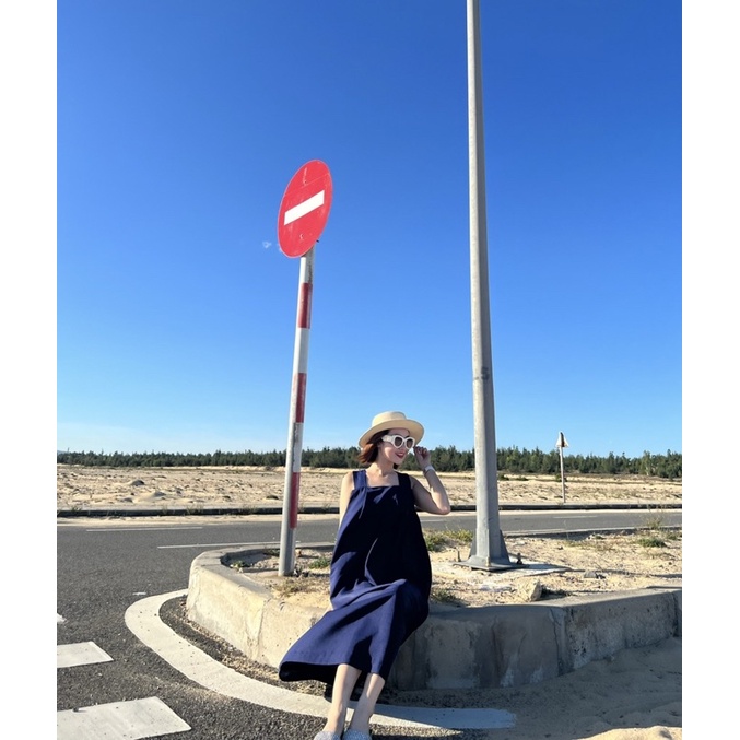 Đầm đi biển suông dài lưng chéo xòe rộng Princess Dress - Miahou closet