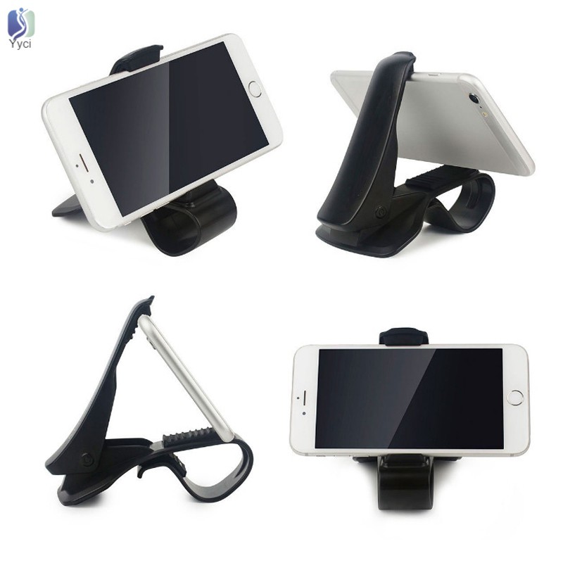 Yy Car Phone Holder Clip Mount Car HUD Dashboard Cellphone Cradle Clip for iPhone Samsung Huawei @VN