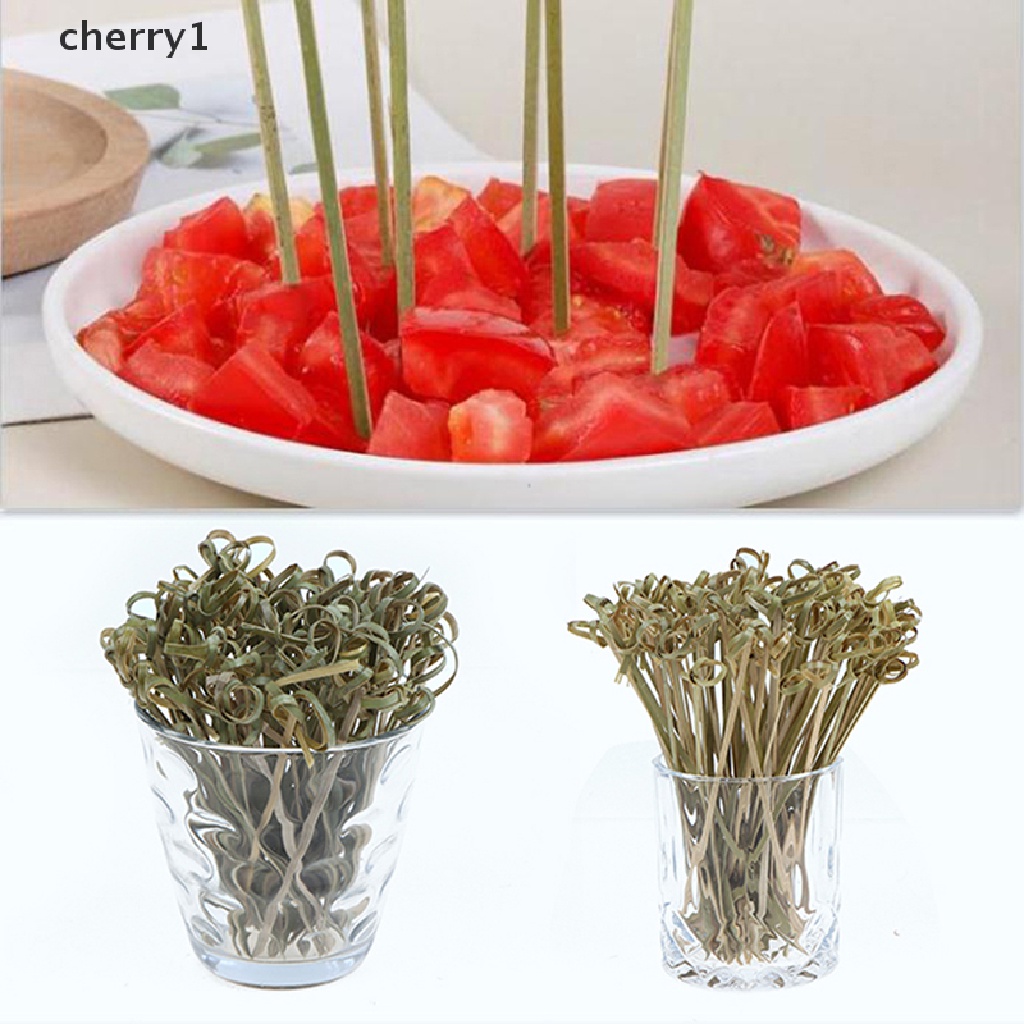 Bộ 100 Xiên Tre Làm cocktail / Đồ Ăn Vặt / Đồ Ăn Vặt Có Nút Tre