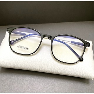 Gọng kính cận dáng vuông bầu Rin Store E21301 trẻ trung - kính gọng dẻo càng kim loại, có cắt mắt cận