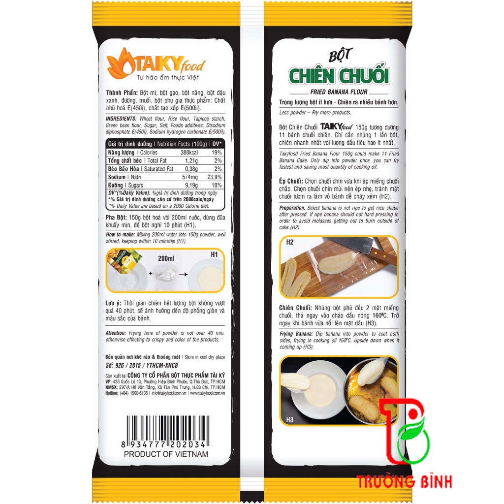Bột chiên chuối Tài Ký 150gr