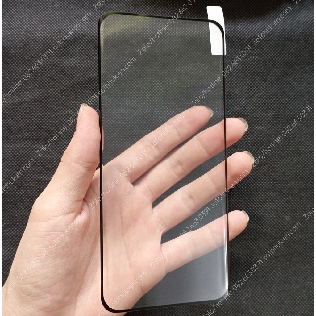 Kính cường lực Samsung S20 ultra full màn, full keo, chuẩn bo cong dùng được vân tay
