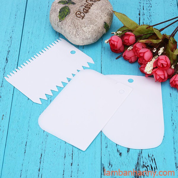Dụng cụ chà láng bánh kem, tạo vân bánh kem, tạo hình bánh kem