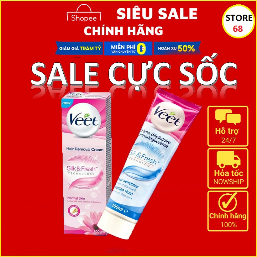 Kem tẩy lông veet, Kem tẩy lông , Tẩy lông veet, chuẩn chính hãng