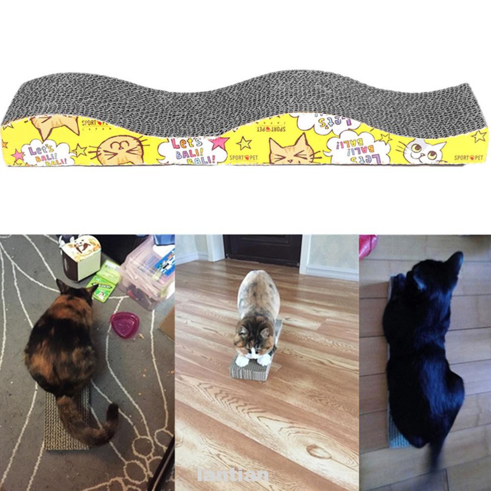 Cat Corrugated Cardboard Scratcher Board Bed kitten Scratching Catnip toy