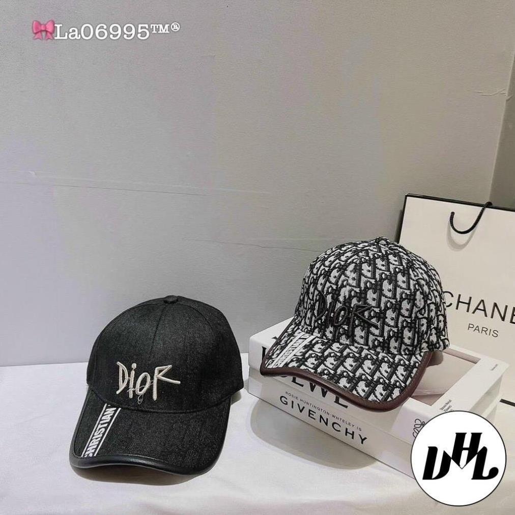 (HOT2022) Nón kết, mũ lưỡi trai nam nữ DIOR viền da siêu chất vải đẹp chuẩn thời trang (Ảnh thật)