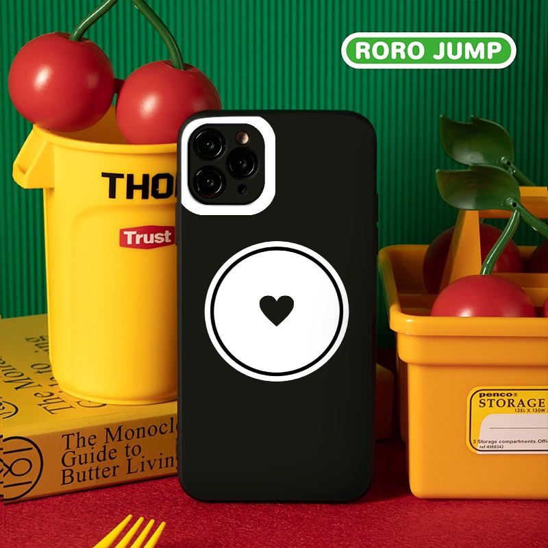 ỐP LƯNG IPHONE Trái tim đen ốp iphone 12 pro/13pro/13promax/7/7+/8/8+/X/XS/XSM/11/11PMROMAX tr301