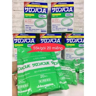 Miếng dán giảm đau nhanh Salonpas Nhật Bản (1 gói 20 miếng)