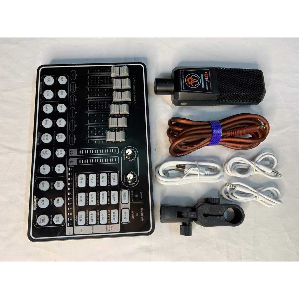 COMBO BỘ LIVE STREAM CARD H9 MIC AQTA ALC 280 BỘ SẢN PHẨM ĐƯỢC BẢO HÀNH 6 THANG