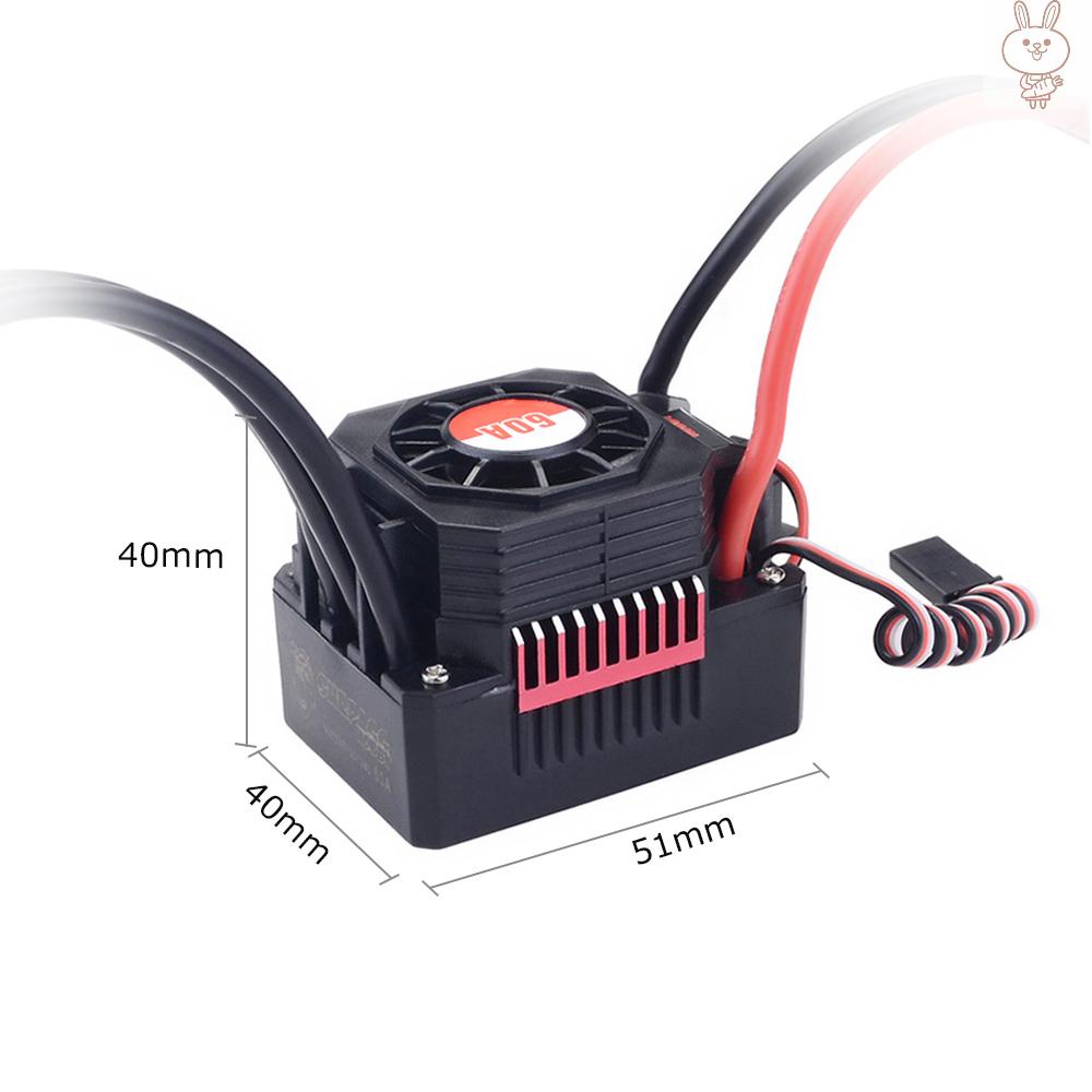 Bộ Điều Khiển Tốc Độ Không Chổi Than Ol Surpass Hobby 60a Esc Chống Thấm Nước Cho Xe Hơi / Xe Tải Rc 1 / 10