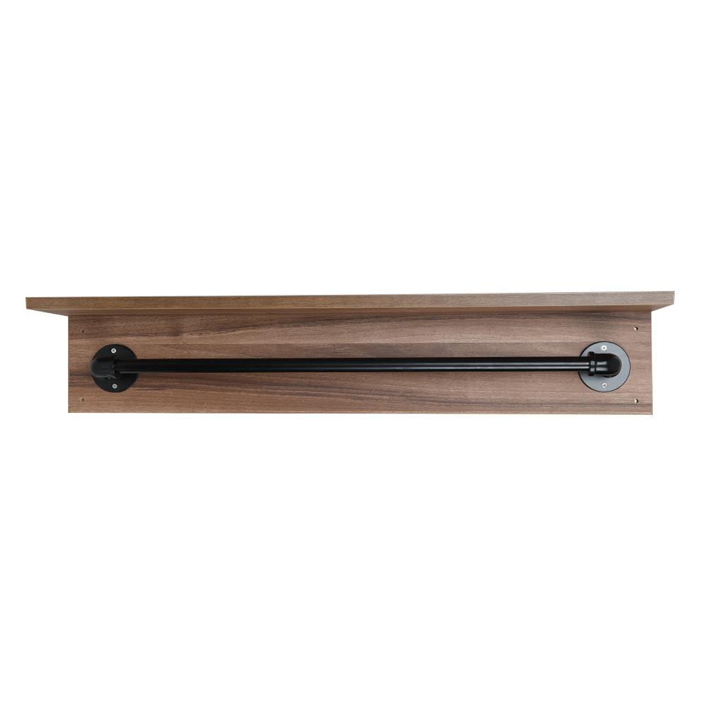 HomeBase STACKO Kệ gỗ trang trí treo tường có thanh treo Thái Lan W80xD17xH15cm
