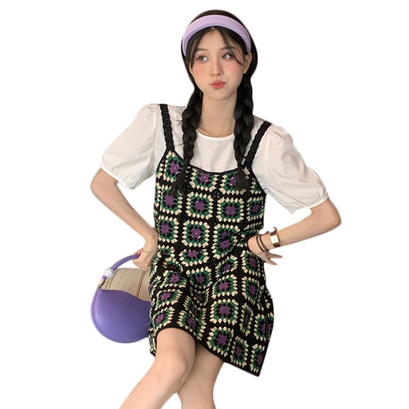 Đầm Mini Dệt Kim Phong Cách Boho Cổ Điển Thời Trang Đi Biển Mùa Hè Cho Nữ